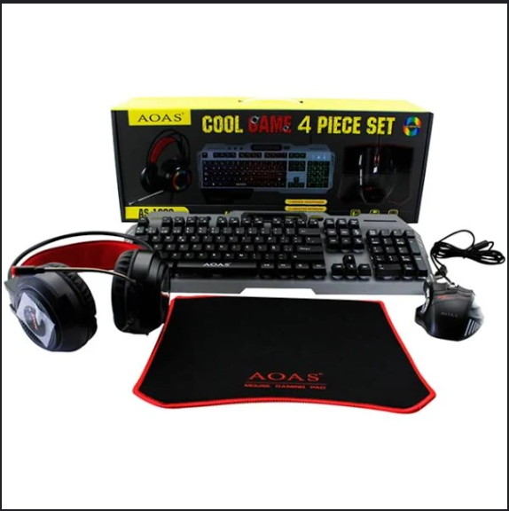 KIT GAMER 4 EN 1 COMBO TECLADO AUDIFONOS