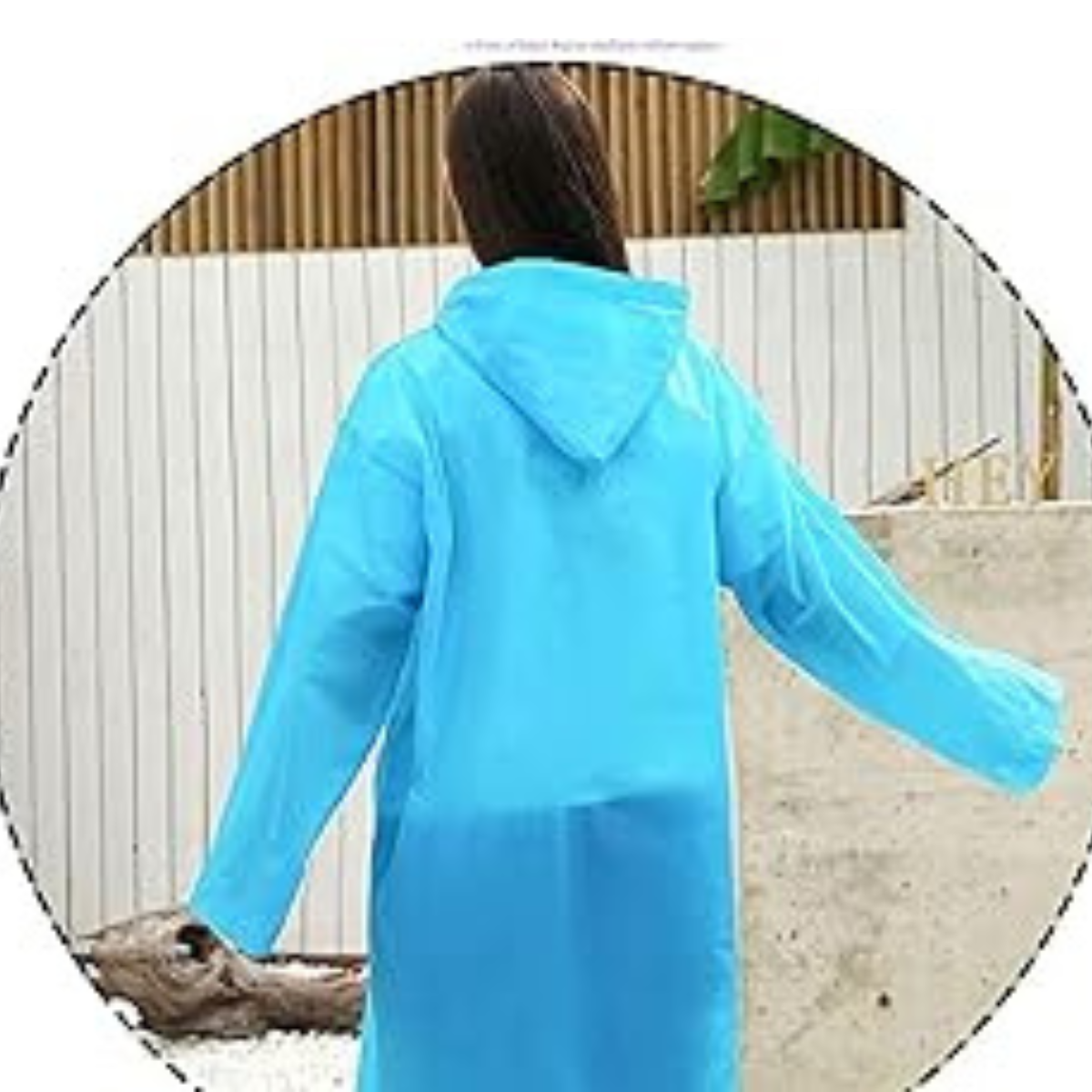 Poncho de Lluvia Portátil Azul