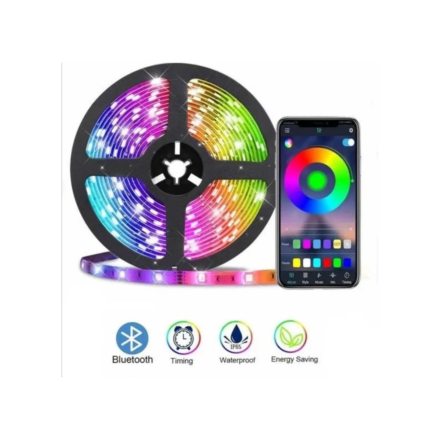 Tira Led 5050 Rgb Bluetooth Usb App 5 Me